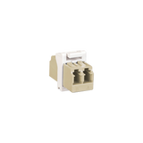 Módulo Acoplador MAX de Fibra Óptica, LC Duplex, Compatible con Monomodo y Multimodo, Color Blanco