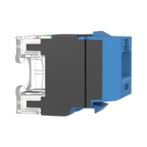 Conector Jack Estilo 110 (de Impacto), Tipo Keystone, Categoría 6A, de 8 posiciones y 8 cables, Color Azul