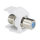 Módulo Acoplador Coaxial Tipo F, Keystone, de 75 Ohms, 3.0 GHz, Color Blanco