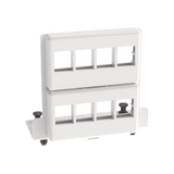 Patch Panel de 8 Puertos Keystone, Para Uso con Gabinetes Multipropósito, de Instalación a Presión, Color Blanco