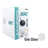 Bobina de Cable UTP de 305 m. de Cobre, NetKey, Gris Claro, Categoría 6 (24 AWG), 1000Mbps,  Riser (CMR), de 4 pares