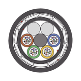 Kilómetro de Fibra Óptica Aérea (ADSS) G.652D Armada Anti roedor, Dieléctrica, Monomodo 48 Hilos, Span 200