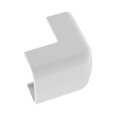 Conducto Portacables Superficial tipo Empalme Esquina Exterior Baja Tensión LD5, color Blanco de PVC Rígido de Cierre Rápido.