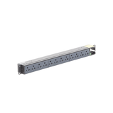 PDU Básico para Distribución de Energía, Enchufe de Entrada NEMA 5-15P, Con 12 Contactos NEMA 5-20R, Instalación Horizontal de 19in, 1UR, 15 Amp, 120 Vca