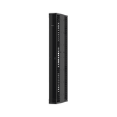 Organizador Vertical PatchRunner™ Mejorado, Doble (Frontal y Posterior), Para Rack Abierto de 45 Unidades, 12in de Ancho, Color Negro
