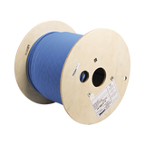 Bobina de Cable Blindado F/UTP de 4 Pares, Cat6A, Soporte de Aplicaciones 10GBase-T, LSZH (Libre de Gases Tóxicos), Color Azul, 305m