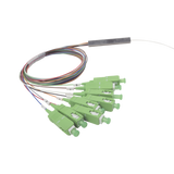 Splitter (Divisor Óptico) tipo PLC, de 1x8, conectores SC/APC de salida