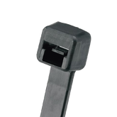 Cincho de Nylon 6.6 Pan-Ty, 368mm largo x 7.6mm ancho, Color Negro, Exterior Resistente a Rayos UV, Paquete de 100pz