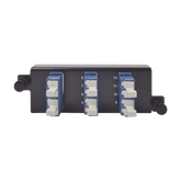 Placa acopladora de Fibra Óptica "Plug and Play", Con 6 Conectores LC Duplex (12 Fibras), Para Fibra Monomodo, Azul