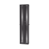 Organizador Vertical PatchRunner™, Doble (Frontal y Posterior), Para Rack Abierto de 45 Unidades, 8in de Ancho, Color Negro