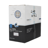 Bobina de cable U/UTP Cat6A de 305 mts, Color Azul, CMR, soporta 10G-BaseT para transmisión de frecuencias de hasta 500MHz, UL