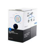 Bobina de cable de 305 metros Cat6+, CM, CALIBRE 23 ALTO RENDIMIENTO, ETL,UL, color azul, super flexible, para aplicaciones de video vigilancia, video HD, y redes de datos. Uso interior.