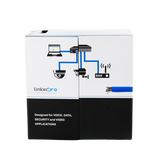 Bobina de cable de 305 metros Cat6+, CM, CALIBRE 23 ALTO RENDIMIENTO, ETL,UL, color azul, super flexible, para aplicaciones de video vigilancia, video HD, y redes de datos. Uso interior.