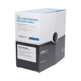 Bobina de cable de 305 metros Cat6+, CM, CALIBRE 23 ALTO RENDIMIENTO, ETL,UL, color azul, super flexible, para aplicaciones de video vigilancia, video HD, y redes de datos. Uso interior.