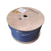Bobina de 1000 Metros Cable Cat6+ CALIBRE 23 ALTO DESEMPEÑO, ETL,UL, color azul, super flexible, de 1000 metros, para aplicaciones de CCTV, video HD, y redes de datos.
