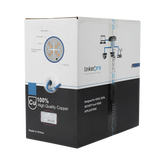 Bobina de cable de 305 metros Cat6+, CMR, CALIBRE 23 ALTO RENDIMIENTO, ETL,UL, color azul, super flexible, para aplicaciones de video vigilancia, video HD, y redes de datos. Uso interior.