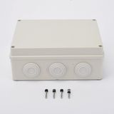 Caja de Derivación de Plástico / 10 Glándulas de Goma / IP55 / 140 x 190 x 76 mm / -40 a 120°C