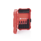Juego de Puntas y Brocas / 18 Piezas / Entrada Hexagonal 1/4" / PH, Torx, Cuadradas / Brocas 2-6 mm / Estuche Organizador