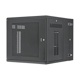 Gabinete PanZone de Montaje en Pared, de 19in, Puerta Perforada, 12 UR, 762mm de Profundidad, Color Negro