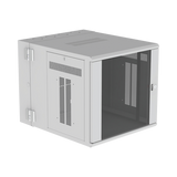 Gabinete PanZone de Montaje en Pared, de 19in, Puerta con Ventana de Seguridad, 12 UR, 762mm de Profundidad, Color Blanco