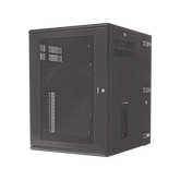 Gabinete PanZone de Montaje en Pared, de 19in, Puerta Ventilada, 18 UR, 762mm de Profundidad, Color Negro