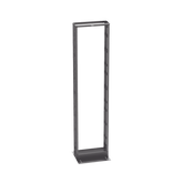 Rack de Dos Postes Estándar de 19 in, Rieles Numerados y Roscados #12-24, 6 in de Profundidad, Fabricado en Acero, 45 Unidades de Rack, Color Negro