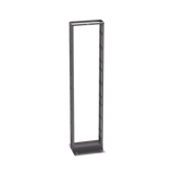 Rack de Dos Postes Estándar de 19 in, Rieles Numerados y Roscados #12-24, 6 in de Profundidad, Fabricado en Acero, 45 Unidades de Rack, Color Negro
