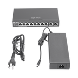 Router Balanceador con Función SD-WAN, 6 puertos LAN y 2 puertos LAN/WAN POE+ af/at gigabit hasta 110w, 1 puertos LAN/WAN gigabit y 1 Puerto WAN gigabit, hasta 350 clientes con desempeño de 1.5 Gbps asimétricos