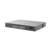 e-Lighten ONU / Switch PoE+ Hibrido, Capa 2 con un Puerto PON 1G SC/UPC y 16 Puertos Ethernet PoE+ 1G hasta 240 Watts y 100 Clientes