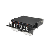 Panel de Conexión de Fibra Óptica (RIC3) Para Rack de 19in, Acepta 6 Placas Quick Pack, Hasta 144 Fibras, 2 UR