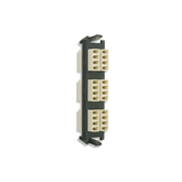 Placa acopladora de Fibra Óptica Quick-Pack, Con 6 Conectores LC Quad (24 Fibras), Para Fibra Multimodo, Beige