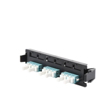 Placa acopladora de Fibra Óptica Quick-Pack, Con 6 Conectores LC Duplex (12 Fibras), Para Fibra Multimodo, Aqua