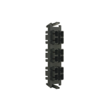 Placa acopladora de Fibra Óptica Quick-Pack, Con 6 Conectores SC Duplex (12 Fibras), Negro