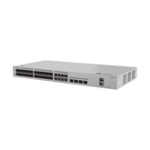 Switch de Distribución/Core Gigabit Administrable Capa 3 / 24 puertos 1GE SFP ( Combo con 8 Puertos 10/100/1000 Mbps) / 4 Puertos 10GE SFP+ Uplink / ERPS / Rutas Estáticas / iStack / Administración Nube Gratis