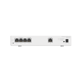 Router Multi-Servicio / 1 puerto 10/100/1000 Mbps(WAN) / 4 puertos 10/100/1000 Mbps(LAN) PoE+ (802.3af/at) / 50W / Rendimiento 1 Gbps / Controla hasta 32 APs / Hasta 150 Clientes / Administración Nube Gratis