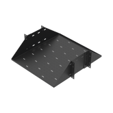 Charola para Soportar Equipos en Rack de 19", Profundidad Ajustable hasta 484 mm. 150 Kg  de Carga, Compatible con Racks de Doble Perforación, 3U