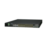 Switch Administrable L3 16-Puertos 100/1000X SFP, 8-Puertos Gigabit TP/SFP, 4-Puertos 10G SFP+ Stackable