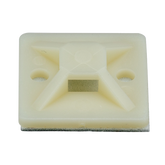 Montaje-Sujetador Adhesivo STRONGHOLD de 4 Vías de 1" x 1" x 1/4", Color Natural, Nylon 6.6 Retardante de Llamas V-2, Paquete de 100pz