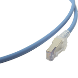 Patch Cord "Skinny" Cat6A Blindado S/FTP, 5ft, Diámetro Reducido 28 AWG, Color Azul