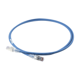 Patch Cord "Skinny" Cat6A Blindado S/FTP, 5ft, Diámetro Reducido 28 AWG, Color Azul