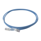 Patch Cord "Skinny" Cat6A Blindado S/FTP, 7ft, Diámetro Reducido 28 AWG, Color Azul