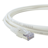 Patch Cord "Skinny" Cat6A Blindado S/FTP, 10ft, Diámetro Reducido 28 AWG, Color Blanco