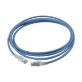 Patch Cord "Skinny" Cat6A Blindado S/FTP, 10ft, Diámetro Reducido 28 AWG, Color Azul