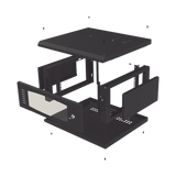 Gabinete de Montaje en Pared, Con Puerta de Cristal, Cuerpo Fijo con Rack, de 19in, 4UR, Color Negro