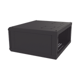 Gabinete de Montaje en Pared, Con Puerta de Cristal, Cuerpo Fijo con Rack, de 19in, 4UR, Color Negro