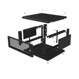 Gabinete de Pared Fijo, Con 4 Unidades de Rack, de 19 in, Fabricado en Acero, Puerta Perforada.