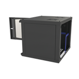 Gabinete para Montaje en Pared Fijo, con 9 Unidades de Rack, de 19in, Puerta de Cristal Templado, Fabricado en Acero