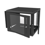 Gabinete para Montaje en Pared Fijo, con 9 Unidades de Rack, de 19in, Puerta de Cristal Templado, Fabricado en Acero