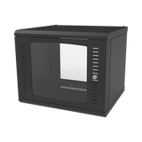 Gabinete para Montaje en Pared Fijo, con 9 Unidades de Rack, de 19in, Puerta de Cristal Templado, Fabricado en Acero