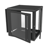 Gabinete para Montaje en Pared Cuerpo Fijo, con 12 Unidades de Rack, de 19in, Puerta de Cristal Templado, Fabricado en Acero